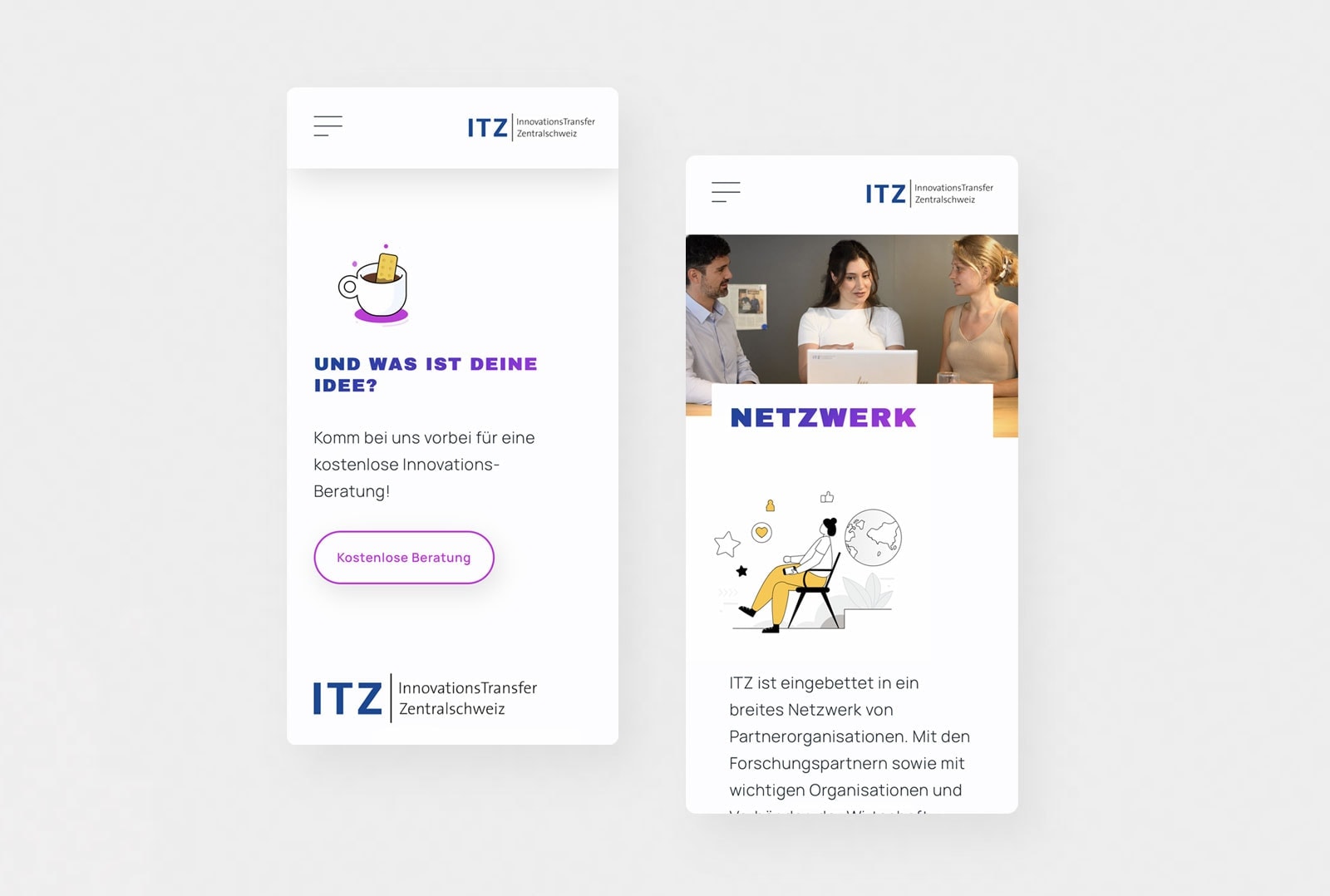 Website itz.ch, Agenza Webagentur Luzern