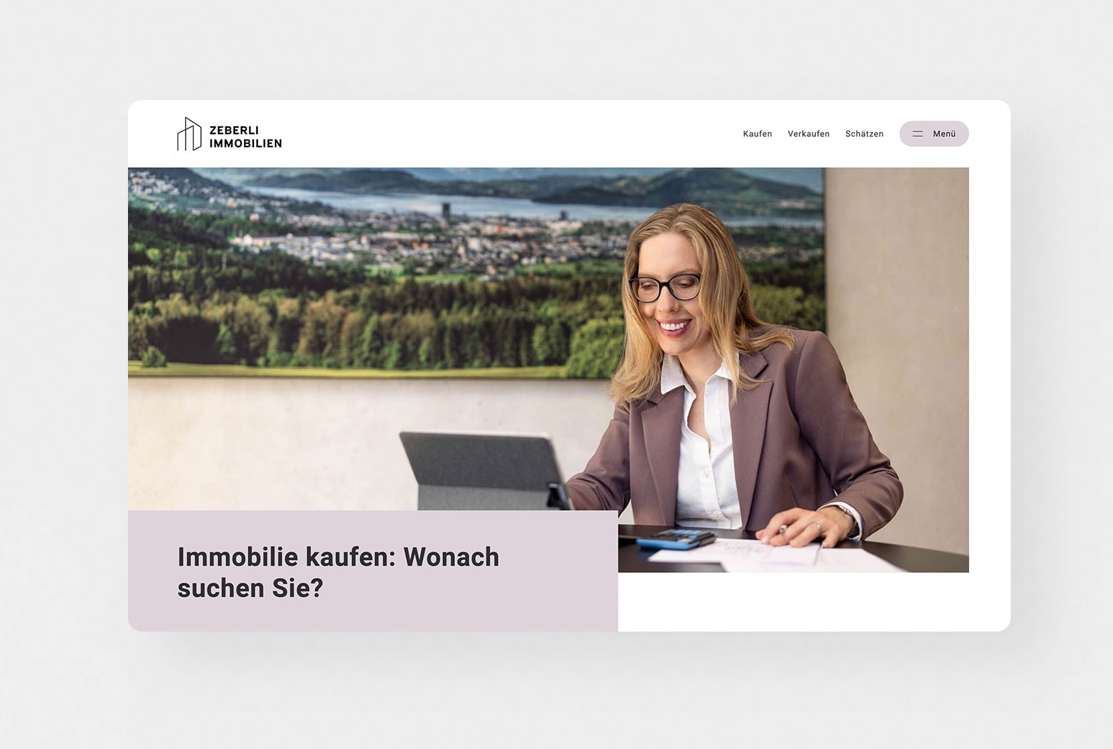 Website für Zeberli Immobilien AG, Webagentur Luzern