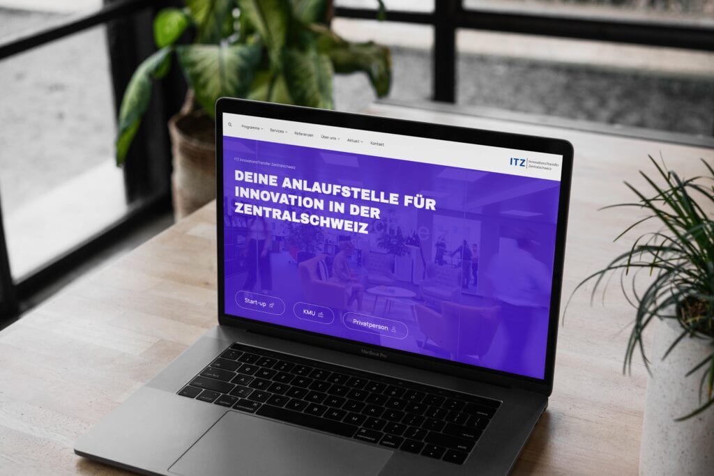 Mockup der Website itz.ch, erstellt von Agenza GmbH