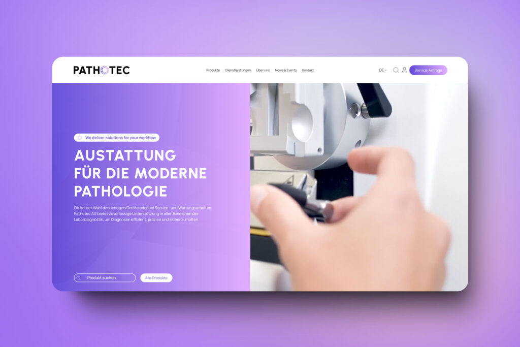 Screenshot Website und Shop pathotec.ch