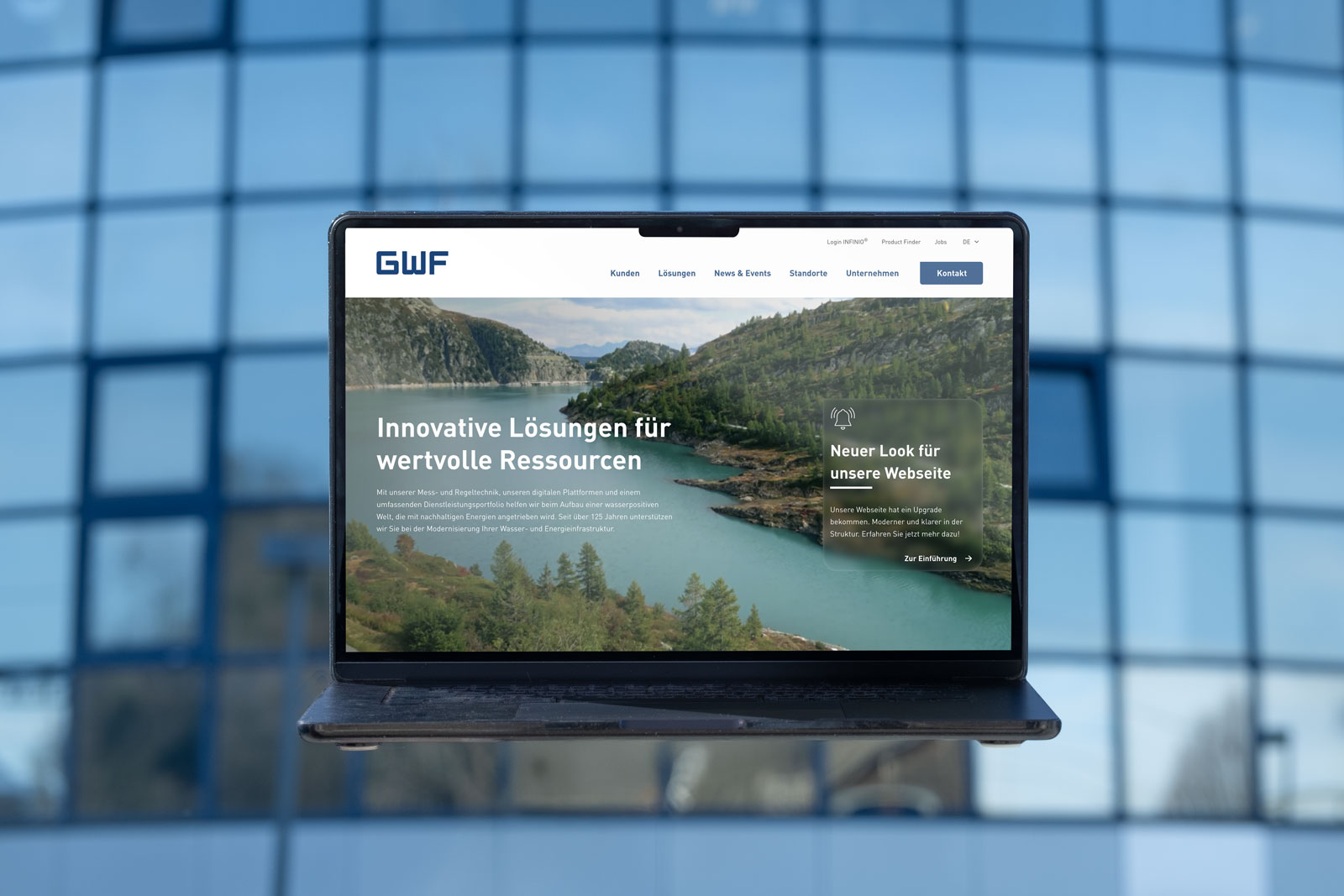 Mockup der Website gwf-group.com