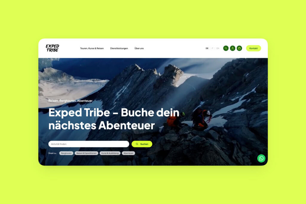 Screenshot expedtribe.com